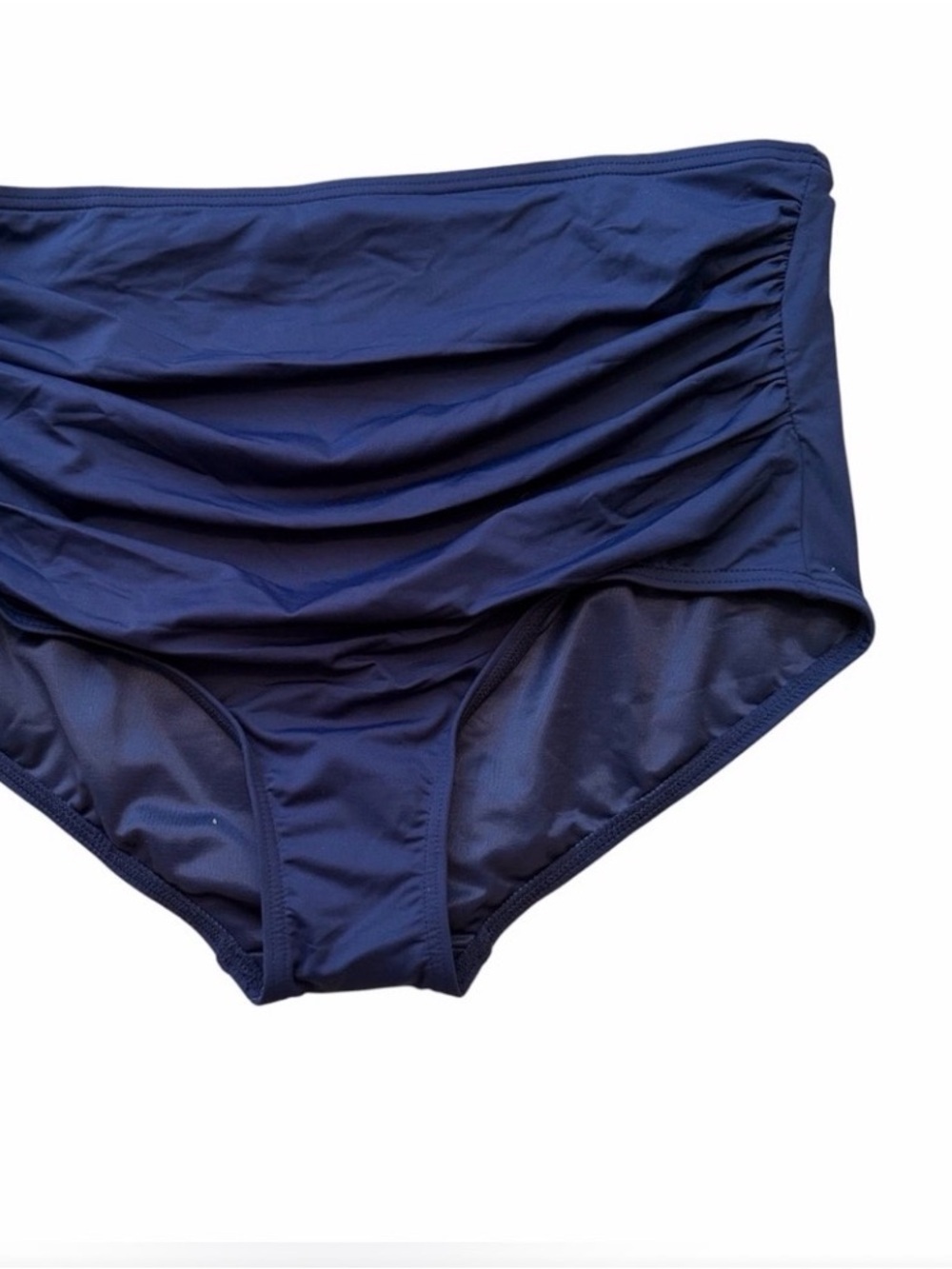 Lands' End Navy Blue High-Waist Bikini Bottoms